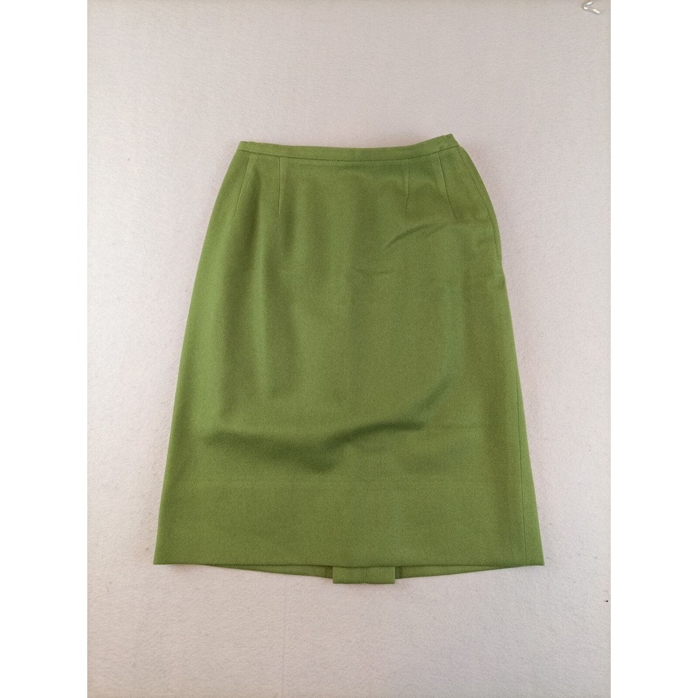 Darlene Vintage 1970s Womens Wool Pencil Skirt Size 11/12 Camo Green Hockanum